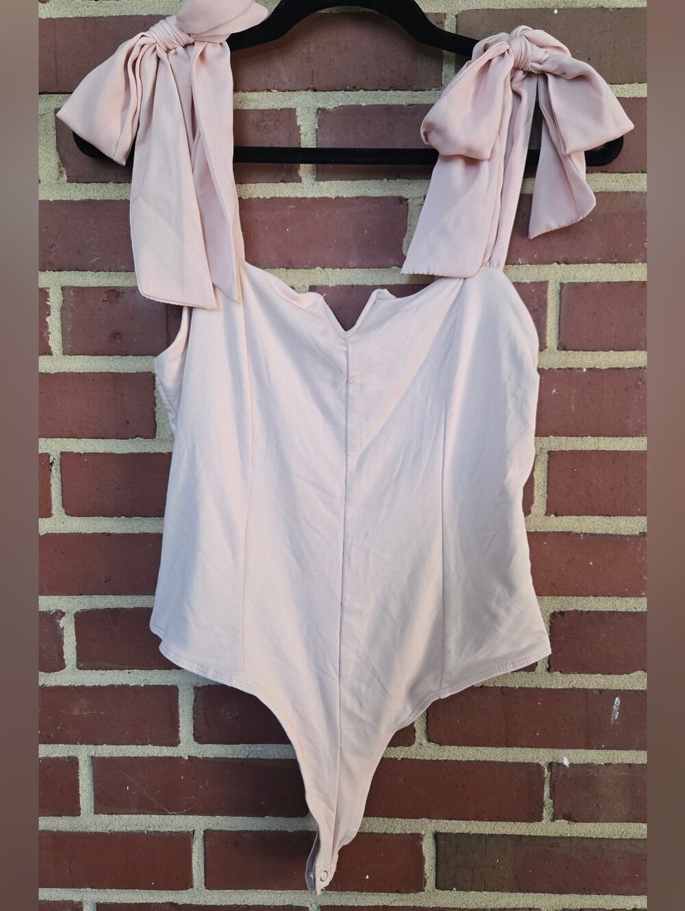 Pink Rose Luxe Contour Balletcore Bodysuit Bow S